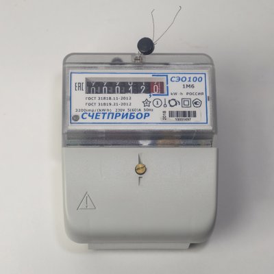 1Static single-phase single-tariff electric meters SCHETPRIBOR SEO100